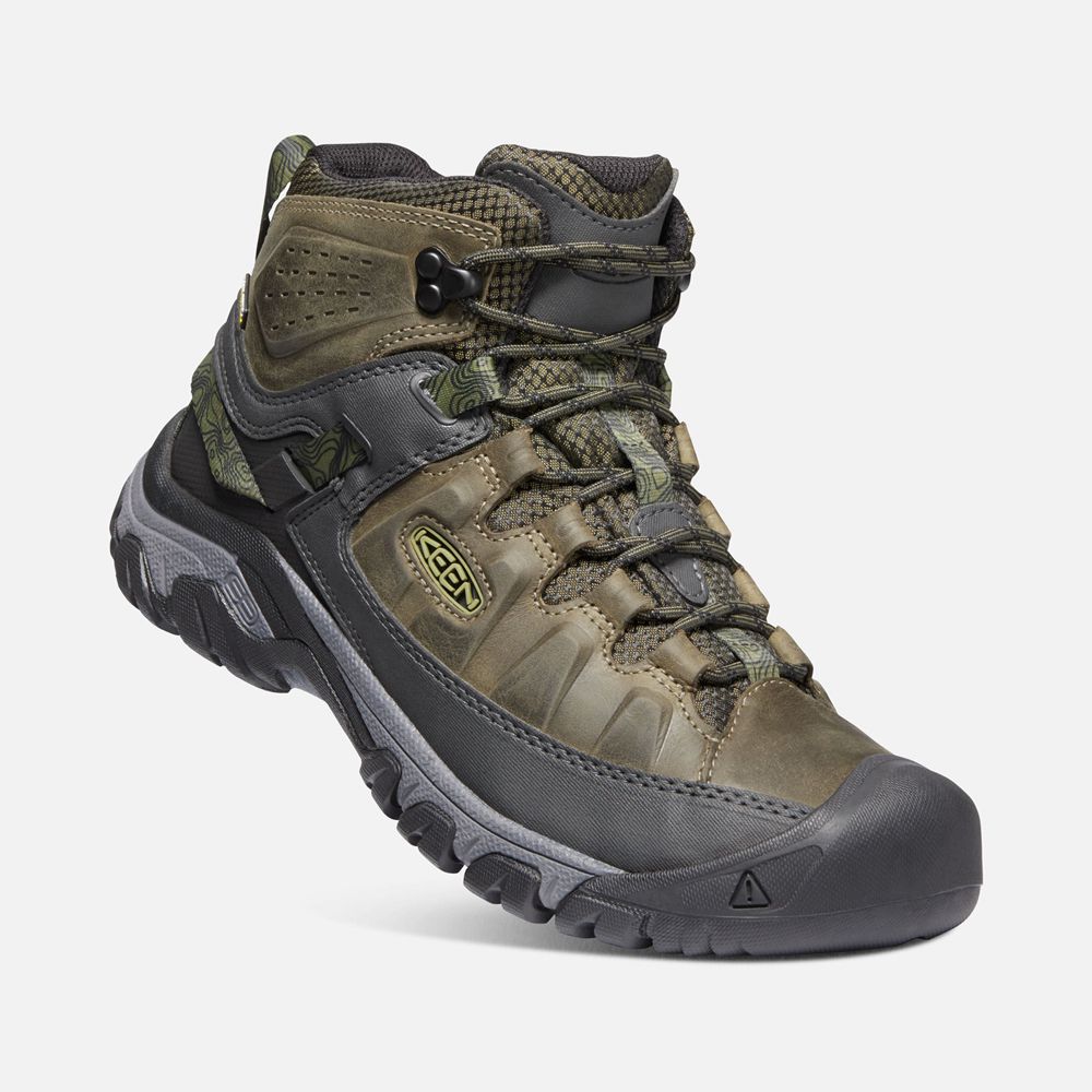 Keen Outdoor Bot Erkek Zeytin Yeşili/Siyah - Targhee Iii Waterproof Mid - Türkiye XIKQ25064